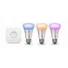 Smart osvetlenie - 3x Hue White and Color 9,5W 806LM Žiarovka (3x Hue White and Color 9,5W 806LM Žiarovka)