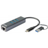 D-Link D-Link DUB-2332 USB-C/USB to Gigabit Ethernet Adapter with 3 USB 3.0 Ports