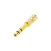 Adam Hall MF3 JM3 GOLD (Pozlátená slúchadlová redukcia 3.5mm Jack stereo samica - 6.3mm Jack stereo samec)