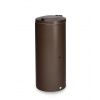 Kôš na odpad z ocele, plastové veko, zámok, 120 litrov, hnedý