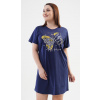 Vienetta Dámska nočná košeľa s krátkym rukávom Melanie Farba: Modrá - tmavo, Veľkosť: XL
