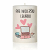 Personalizovaná sviečka s lekárskym motívom a vlastným textom 38 Valec 20 cm / 7 cm 800g