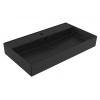 Swiss aqua technologies Umyvadlo SAT Infinitio 80,5x46,5 cm černá mat otvor pro baterii uprostřed SATINF8046BKM