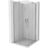 Mexen Velar Duo, sprchový kút s posuvnými dverami 90(dvere) x 90(dvere) cm, 8mm číre sklo, chrómový profil, 871-090-090-02-01
