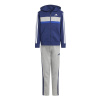 adidas 3S Tiberio Fleece Tracksuit Juniors Navy/Grey 11-12 Years