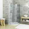 Roth ELEGANT 90x90cm štvrťkruh. sprchový kút, krídlové dvere,Brillant/Číre sklo 187-1000000-00-02