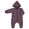 Dojčenský bavlnený overal s kapucňou a uškami Koala Pure purple Farba: Fialová, Veľkosť: 56 (0-3m)