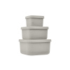 KikkaBoo Sada boxů na svačinu 3 ks Platinum Silicone Sand
