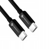 Kábel Forcell USB typ C - USB typ C 0,25 m čierny