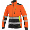 Canis CXS BENSON Výstražná softshellová bunda pánska XXL, Fluorescenčno oranžová-Čierna