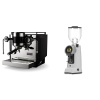 Rocket Espresso Bicocca, black + Eureka Helios 75, grey