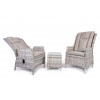 Ratanea Balkónový nábytok KINGSMAN svetlo-sivý so svetlými poduškami
