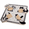 Bigjigs Toys Drevené vkladacie puzzle čiernobiele tvary 2