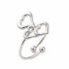 Nefertitis Prsteň pre čarodejnicu Tri srdcia NF50394 - 56 mm - 58 mm (US 8 - 9)