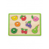 Detské drevené puzzle s úchytmi Viga Ovocie - Multicolor