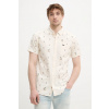 Košeľa Rip Curl pánska, béžová farba, regular, s golierom button-down, 01PMSH XL