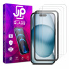 AppleMix Tvrdené sklo JP Long Pack pre Apple iPhone 15 Plus - číre - sada 3 ks + aplikátor