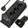 PREDLŽOVACÍ KÁBEL NAPÁJACIA LIŠTA VYPÍNAČ 4x USB 3 ZÁSUVKA 3 m TYP-C INDUKČNÁ