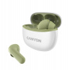 Canyon TWS-5, True Wireless Bluetooth slúchadlá do uší, USB-C nabíjanie, nabíjacia stanica v kazete, zelené CNS-TWS5GR