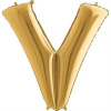 Nafukovací balónik písmeno V zlaté 102 cm - Grabo
