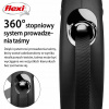 Flexi New Classic Automatické vodítko pre psa, Páska S, čierne, 5 metrov
