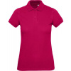 B&C | Inspire Polo /women, Dámske piqué polo z bio bavlny, červená sorbet, XXL
