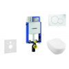 Geberit Kombifix - Modul na závesné WC s tlačidlom Sigma01, alpská biela + Villeroy Boch - WC a doska, DirectFlush, SoftClose, CeramicPlus 110.302.00.5 NI1