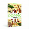 Detské samolepky POPPIK Vzdelávací samolepkový plagát Savana (3760262411637)