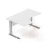Lenza Ergonomický stôl Visio 140 x 100 cm, ľavý, biela
