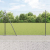 VidaXL Plot zo sieťoviny s 13 stĺpikmi 1.4 x 25 m z galvanizovanej ocele