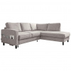 XXXL ROHOVÁ SEDACIA SÚPRAVA, textil, sivobiela - Online Only obývacie izby - 001454003216