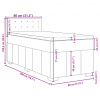vidaXL Posteľný rám boxsping s matracom krémový 80x200 cm látka - Krémová - 210260-92259