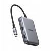 Ugreen USB Hub USB-C 7v1 HDMI USB-C USB-A SD/TF - šedý