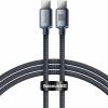 Baseus Crystal Shine Series opletený nabíjací a dátový kábel USB-C/USB-C na iPad/AirPods - 1,2 m - čierny CAJY000601 - možnosť vrátiť tovar ZADARMO do 30tich dní