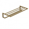 Kludi Vela R - Držiak uteráka s poličkou, dĺžka 62 cm, kefovaný bronz 58989N1