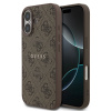 Guess PU Leather 4G Colored Ring MagSafe zadný kryt pre iPhone 17 Brown
