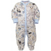 Dojčensky overal - PAJACKEK KAIA-BABY 74 ECRU, modrá, šedá (PAJACYK Baby Cotton 74 Streets /81 /)