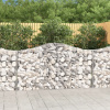 vidaXL Oblúkové gabiónové koše 4ks 200x30x100/120cm pozinkované železo 3145432