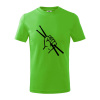 Paličky ruka - Tričko detské bavlnené - 158 cm/12 rokov ( Apple Green )