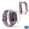 Silikónový obal Garmin Venu Sq / Sq Music – priehľadná / dusty pink (2ks)