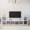 TV skříňky 4 ks bílé 72 x 35 x 36,5 cm kompozitní dřevo Bílá 3079970