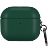 AppleKing obal z PU kože s karabínou pre AirPods 4 - zelený - možnosť vrátiť tovar ZADARMO do 30tich dní