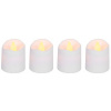 Sviečka MagicHome Vianoce, LED, sada 4 ks, jednoduché svietenie, 3,8x5 cm, pohyblivý plameň