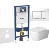 GEBERIT Duofix súprava 5v1 - inštalačný modul, závesné WC s Rimless a Softclose WC sedadlo DURAVIT Me by Starck, tlačidlo Sigma20 Square, 115.883.KJ.1 (biela/lesklý chróm), 111.300.00.5 NM5