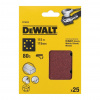 Papier brúsny 115x115mm P80 dierovaný suchý zips 25ks D26441/DWE6411 DEWALT DT3032