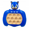 PUSH BUBBLE pop it senzorická konzolová hra SONIC modrá darčeková hračka