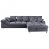 Carryhome ROHOVÁ SEDACIA SÚPRAVA, textil, tmavosivá - Sedačky - 00064700561H