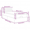 vidaXL Osmanský rám postele s matracom čierna 90x200 cm zamat - Čierna - 233688-245769