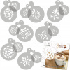 Šablóny na zdobenie KÁVY a KOLÁČIKOV 7 a 11 cm Viacnásobné 14 ks ORNAMENT
