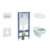 GEBERIT - Duofix Set předstěnové instalace, klozetu Alpha a sedátka softclose, tlačítko Sigma50, alpská bílá SANI11CD3107